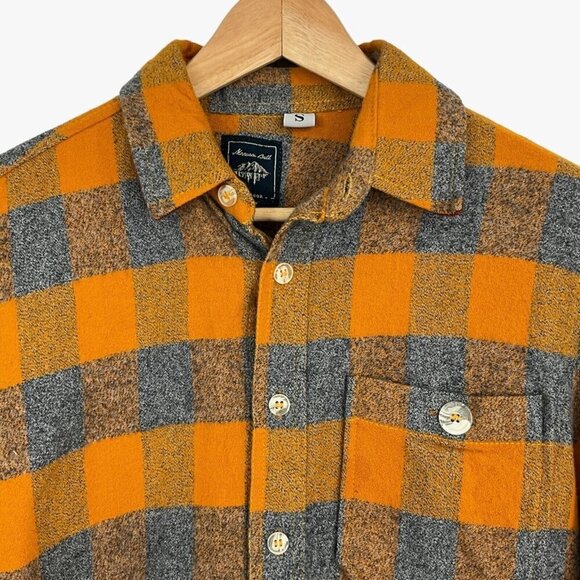 Maroon Bells Mens Campfire Shirt Size S Aspen Gold Check Long Sleeve Outdoor - Picture 3 of 12